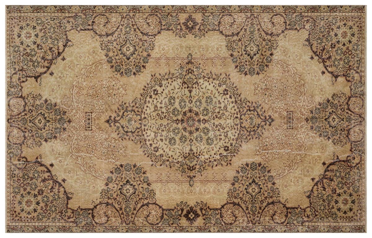 Handwoven Vintage Distressed Rug — detail view 3, handmade vintage rug