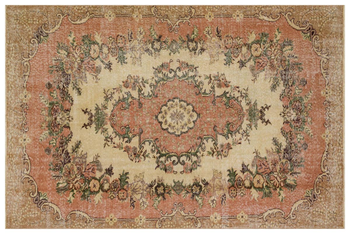 Unique Vintage Distressed Rug — detail view 3, handmade vintage rug