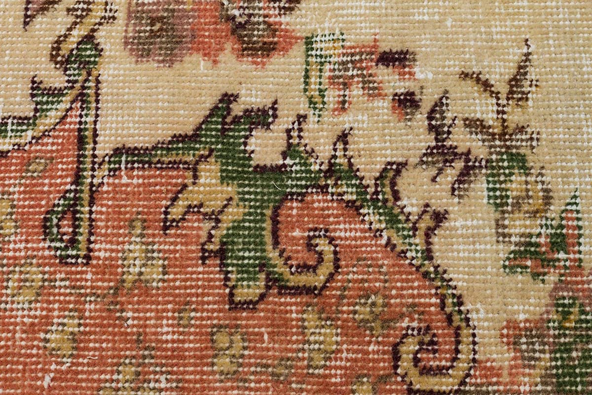 Unique Vintage Distressed Rug — detail view 5, handmade vintage rug