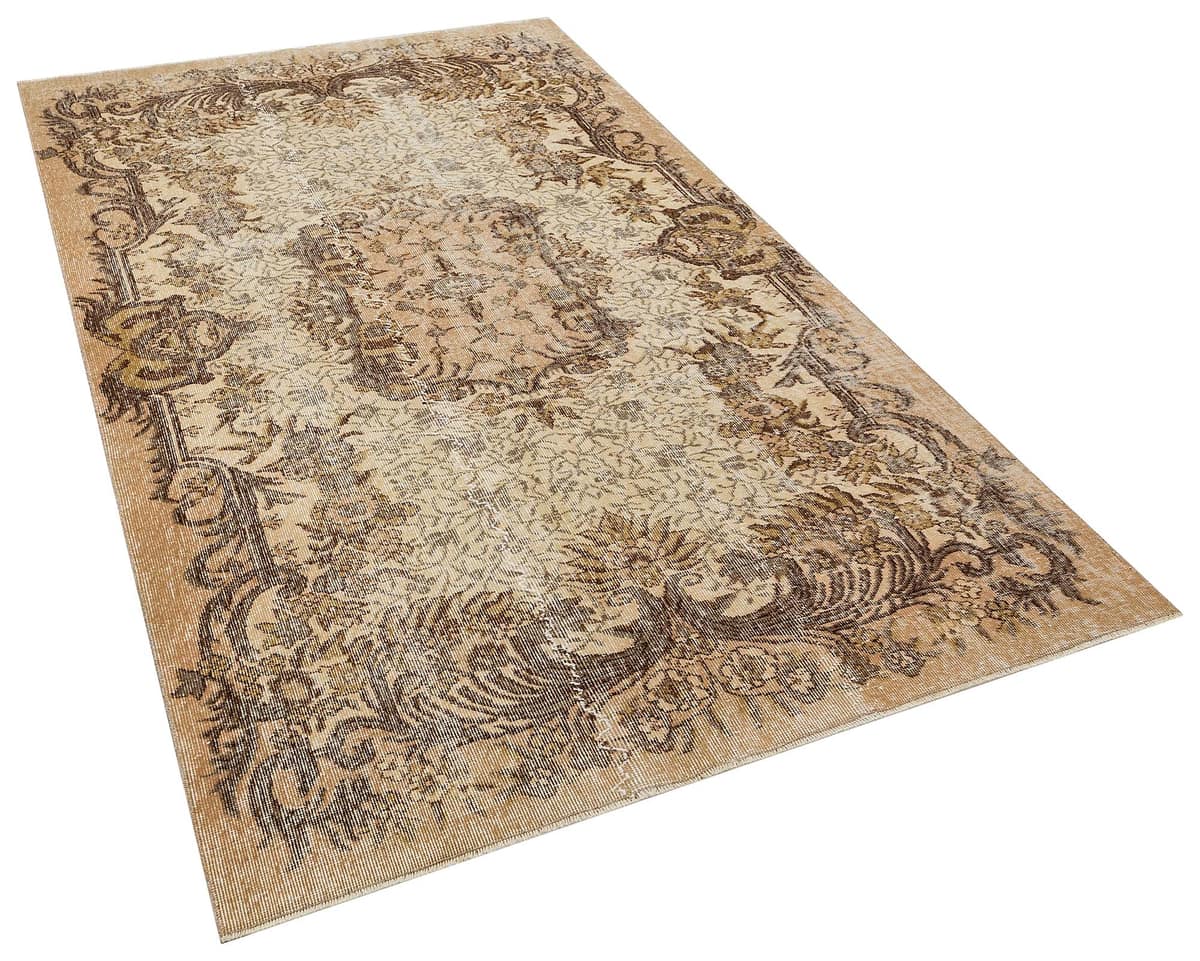 Handwoven Vintage Distressed Rug, vintage rug, Handmade, hand-knotted cotton, size 158 × 255 cm, from Anatolia