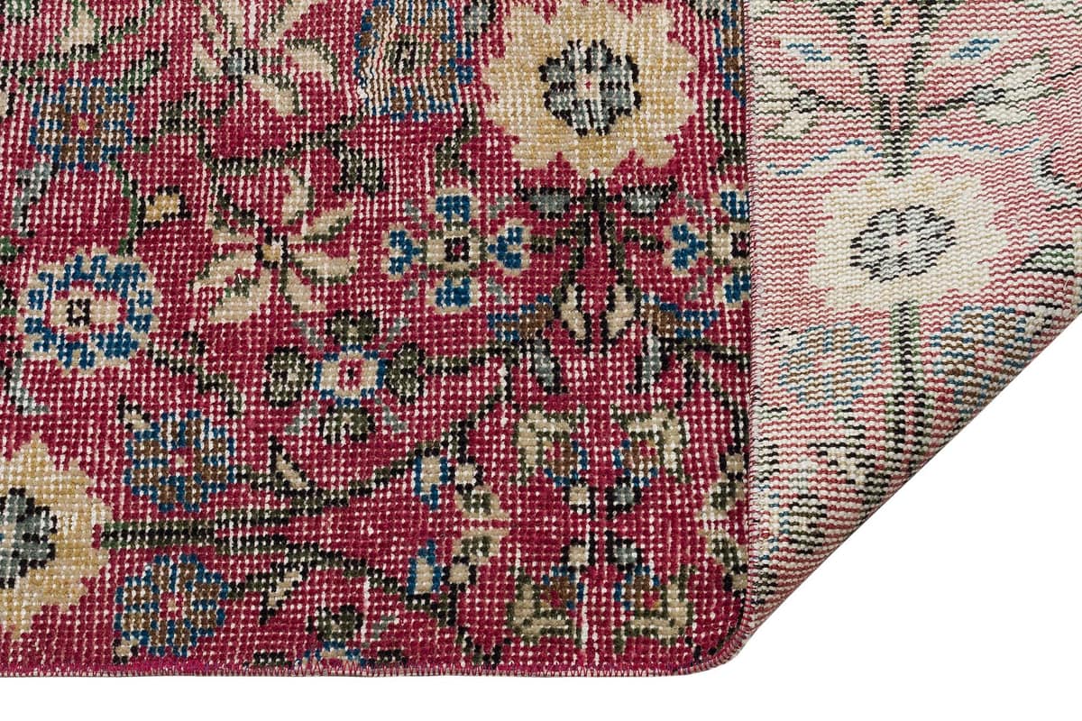 Unique Vintage Distressed Rug — detail view 4, handmade vintage rug