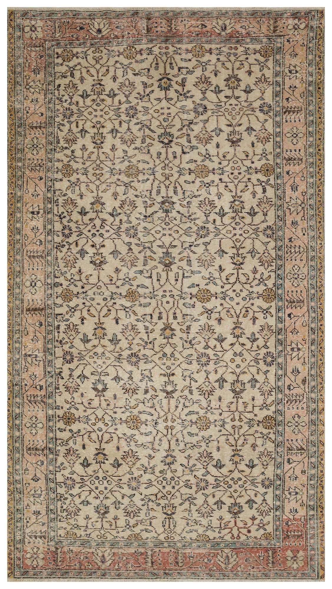Handmade Vintage Distressed Rug — detail view 2, handmade vintage rug