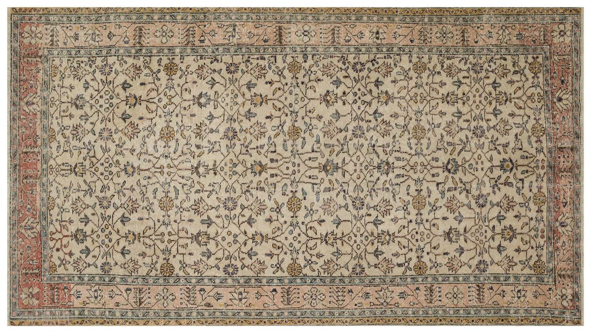 Handmade Vintage Distressed Rug — detail view 3, handmade vintage rug