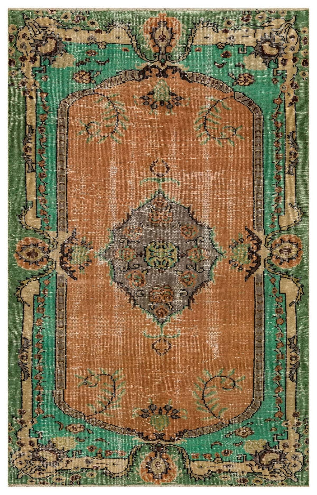 Distressed Vintage Handwoven Rug — detail view 2, handmade vintage rug