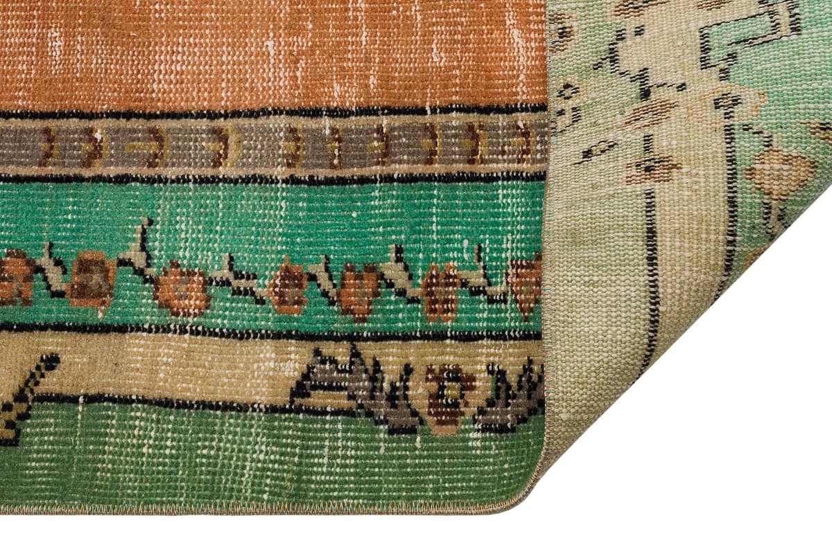 Distressed Vintage Handwoven Rug — detail view 4, handmade vintage rug