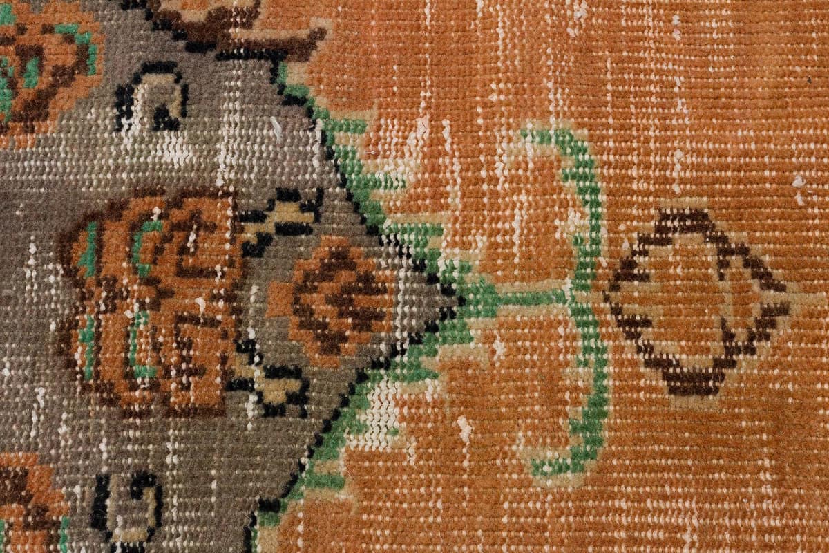Distressed Vintage Handwoven Rug — detail view 5, handmade vintage rug
