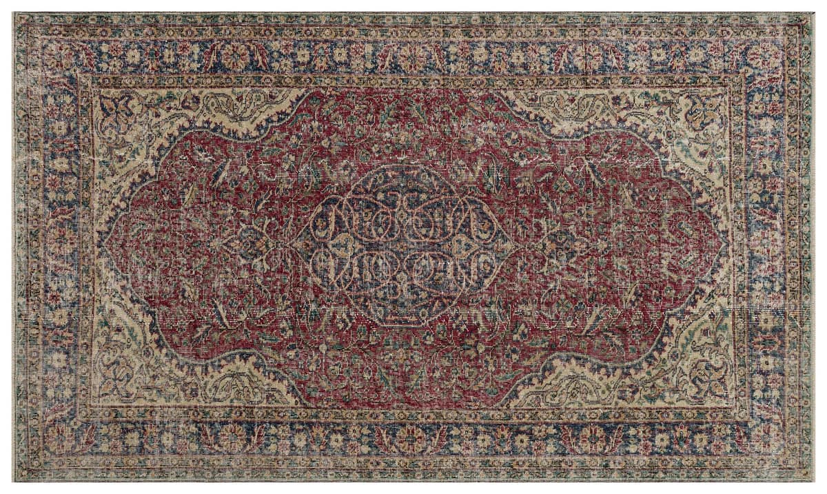 Handwoven Vintage Distressed Rug — detail view 3, handmade vintage rug