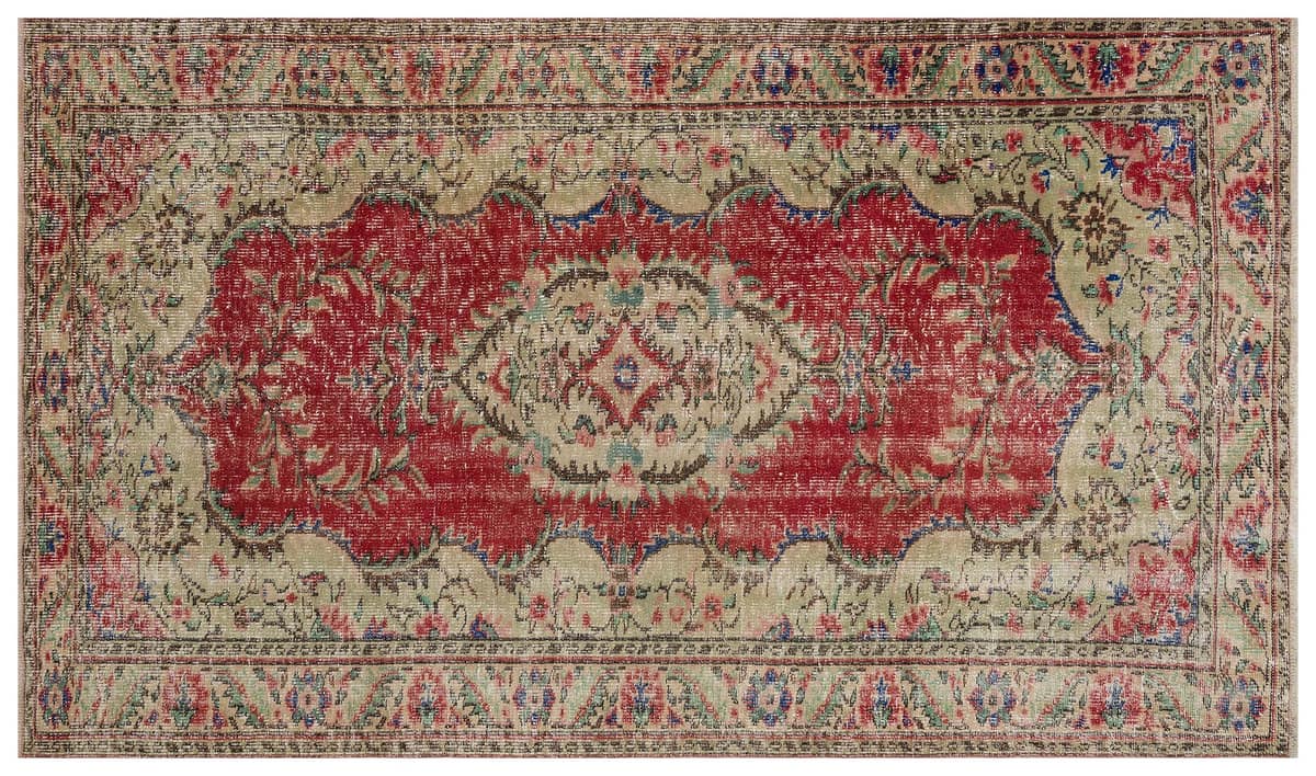 Vintage Hand-Woven Distressed Rug — detail view 3, handmade vintage rug