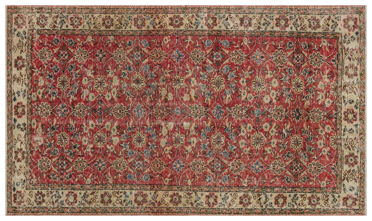 Handwoven Vintage Distressed Rug — detail view 3, handmade vintage rug