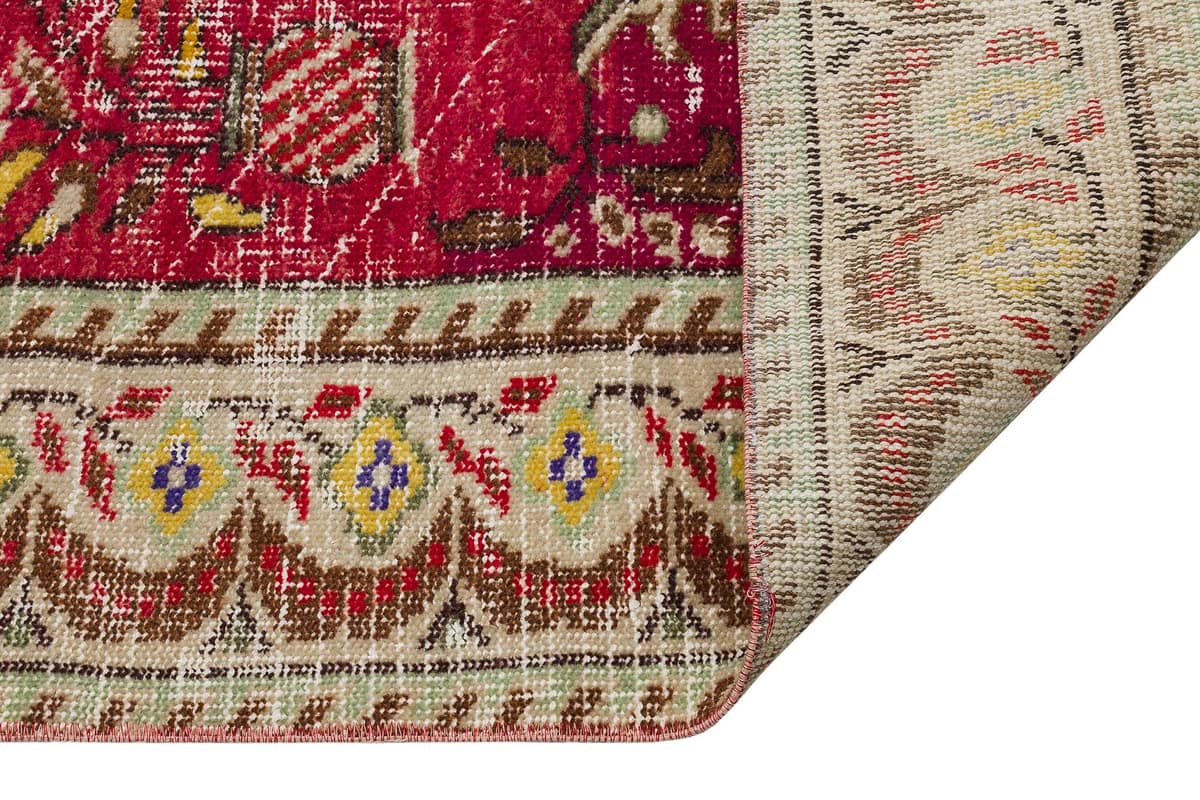Vintage Distressed Hand-Woven Rug — detail view 4, handmade vintage rug