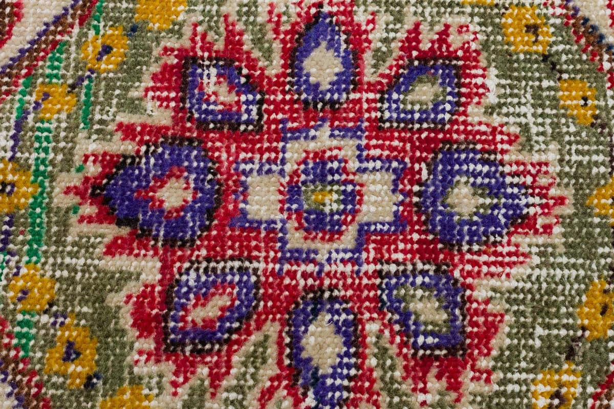 Vintage Distressed Hand-Woven Rug — detail view 5, handmade vintage rug