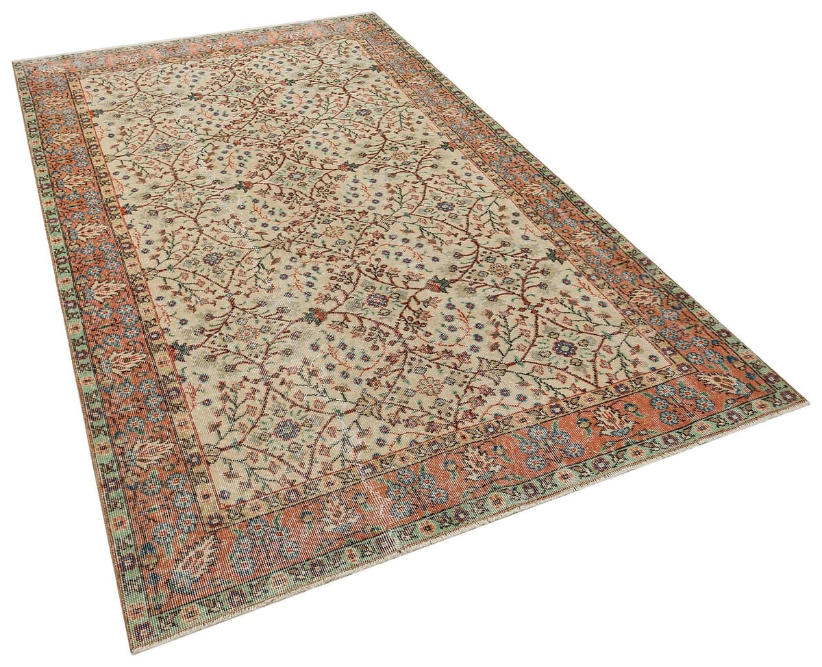 Vintage Handwoven Rug, vintage rug, Handmade, hand-knotted wool, cotton & silk, size 161 × 270 cm, from Hereke