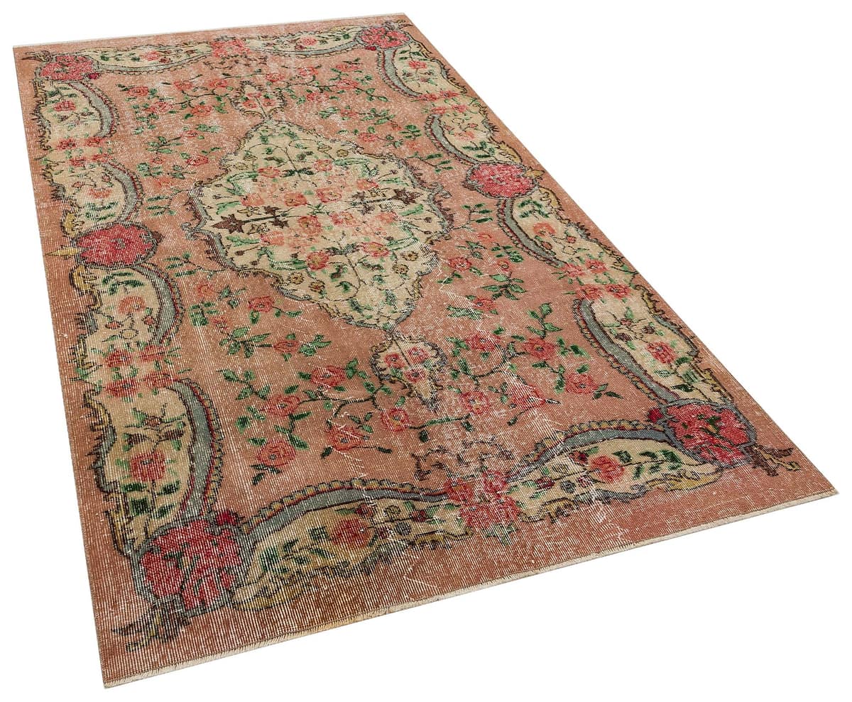 Distressed Vintage Rug, vintage rug, Handmade, hand-knotted cotton, size 163 × 247 cm, from Ladik