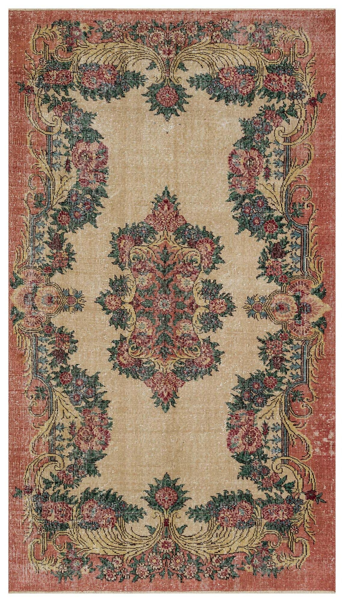 Distressed Hand-Woven Vintage Rug — detail view 2, handmade vintage rug