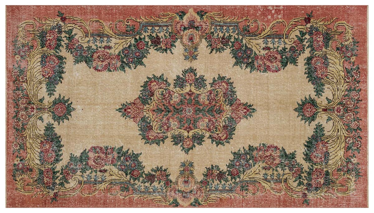 Distressed Hand-Woven Vintage Rug — detail view 3, handmade vintage rug