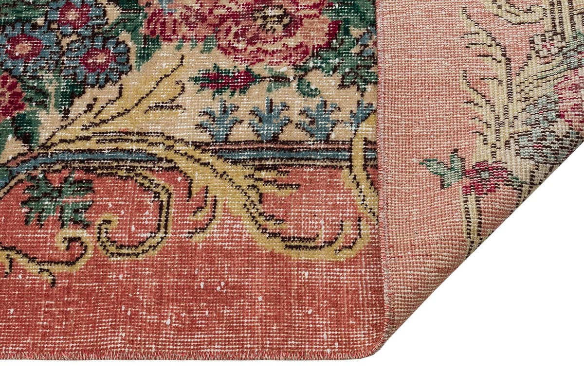 Distressed Hand-Woven Vintage Rug — detail view 4, handmade vintage rug