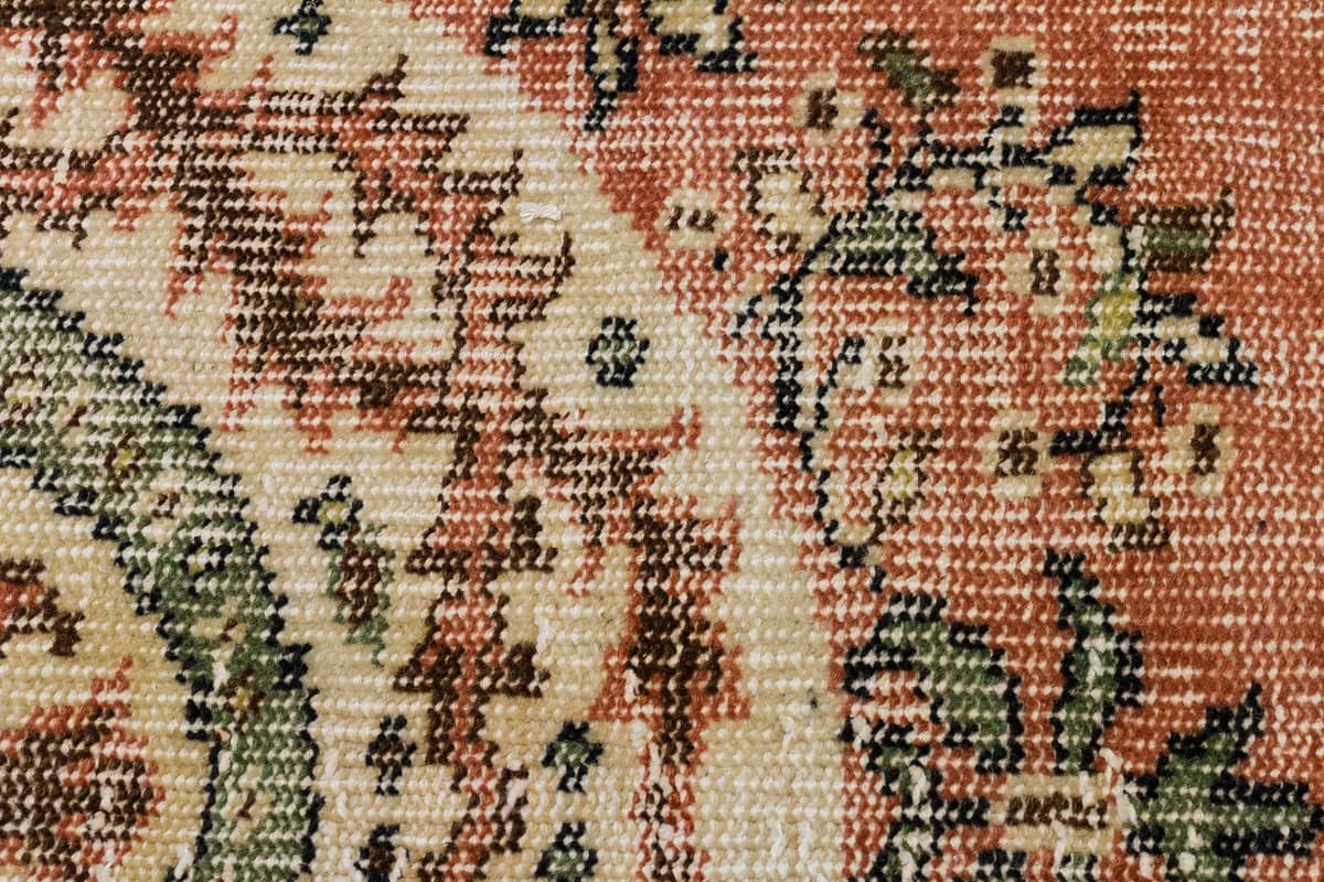 Vintage Distressed Hand-Woven Rug — detail view 5, handmade vintage rug