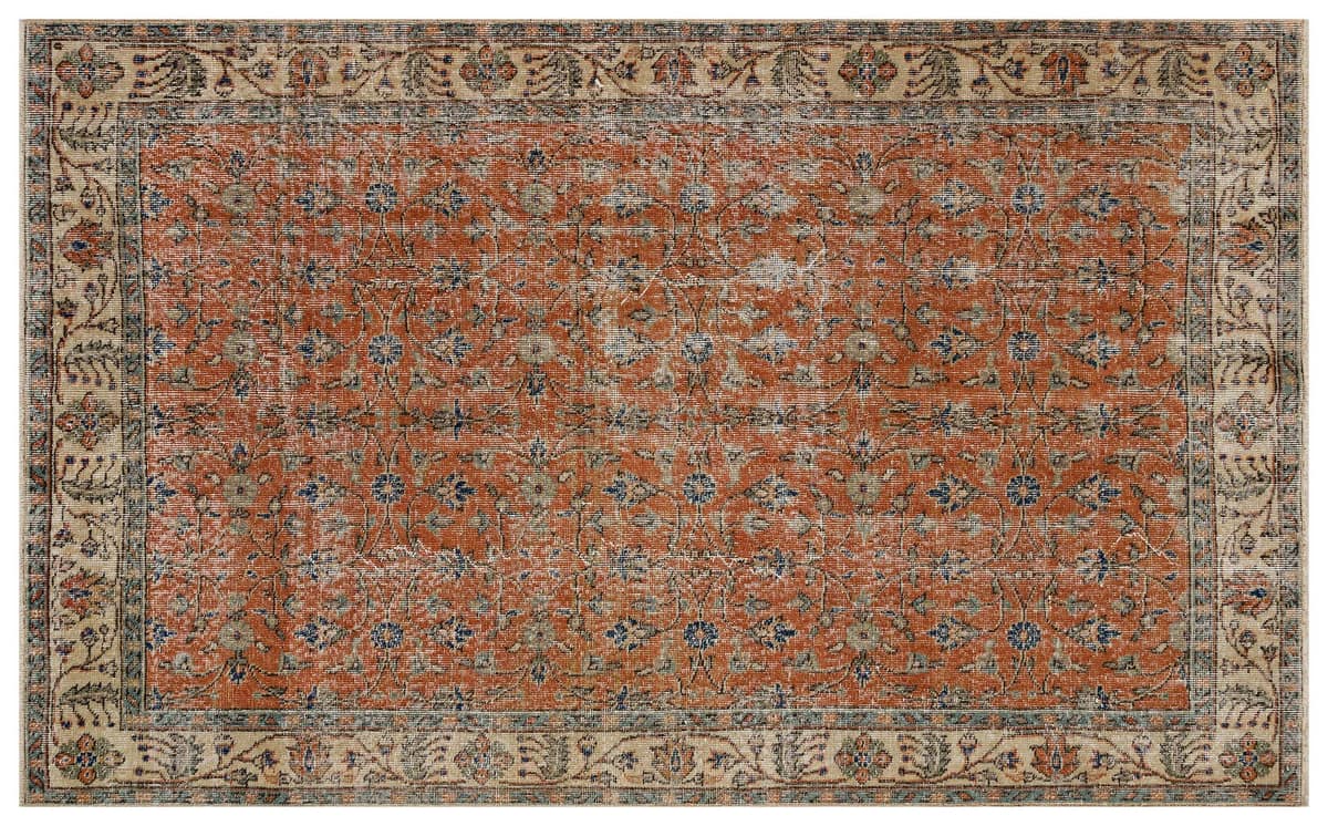 Distressed Vintage Handwoven Rug — detail view 3, handmade vintage rug