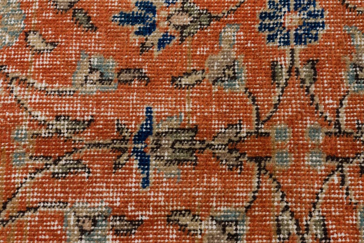 Distressed Vintage Handwoven Rug — detail view 5, handmade vintage rug