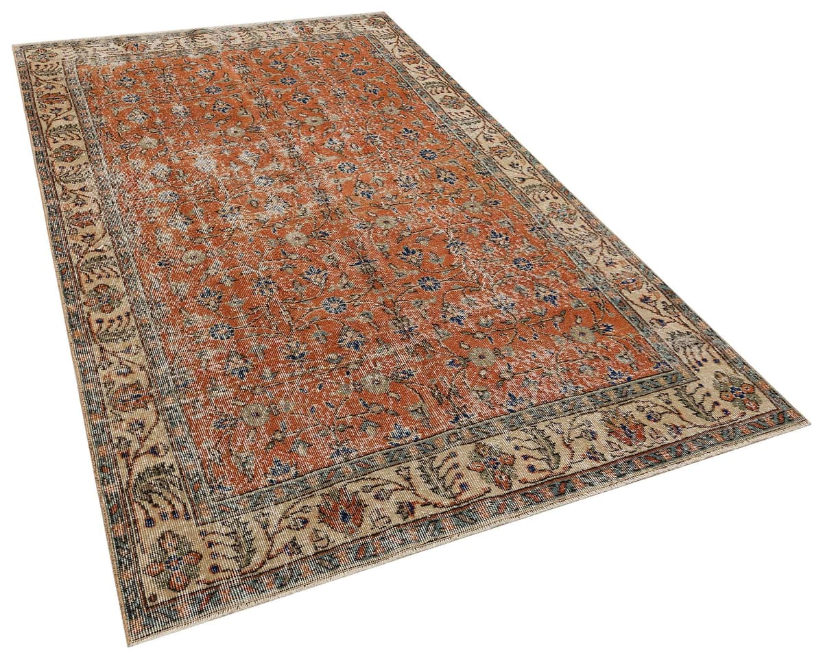 Distressed Vintage Handwoven Rug, vintage rug, Handmade, hand-knotted cotton, size 156 × 255 cm, from Yahyalı