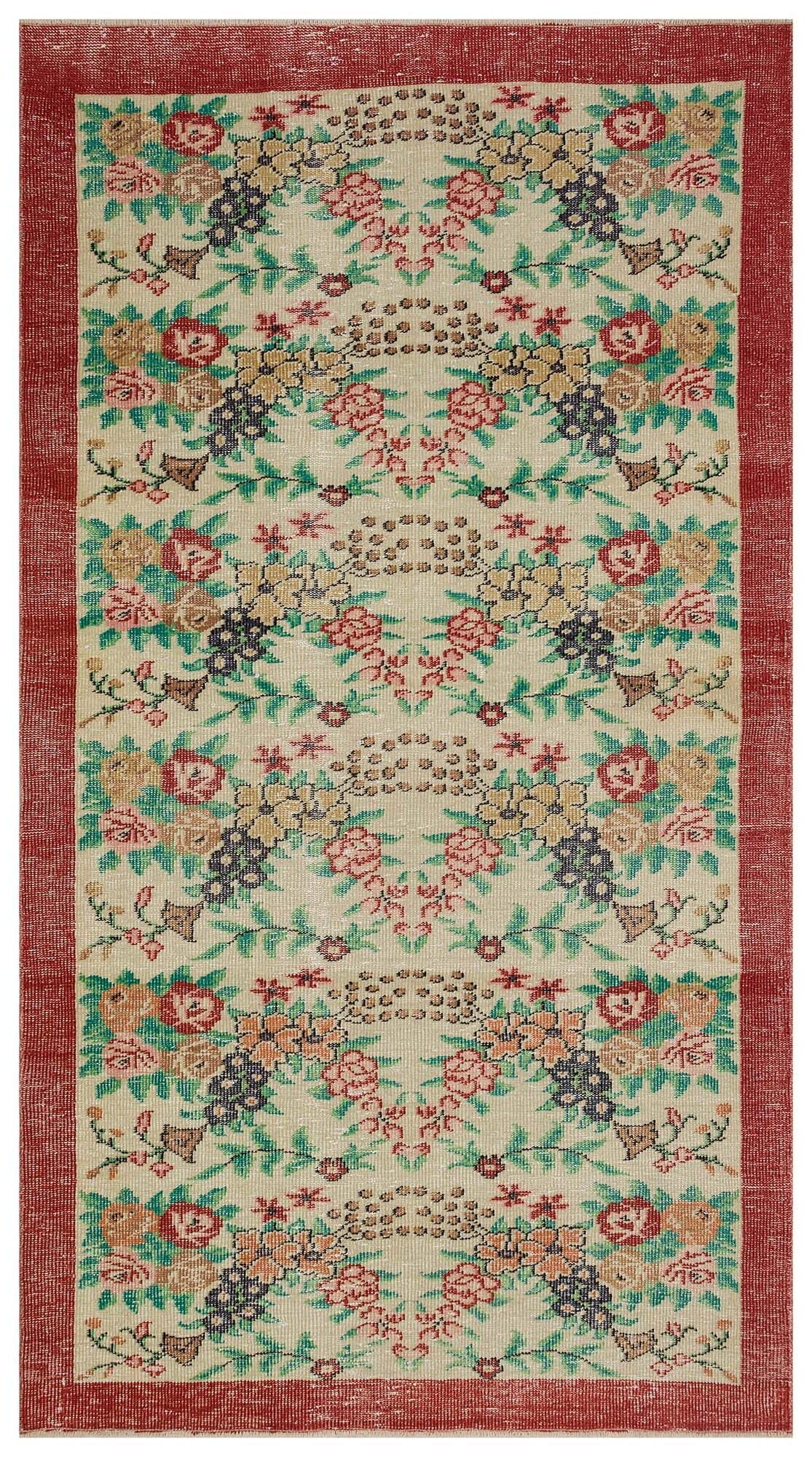 Vintage Distressed Hand-Woven Rug — detail view 2, handmade vintage rug
