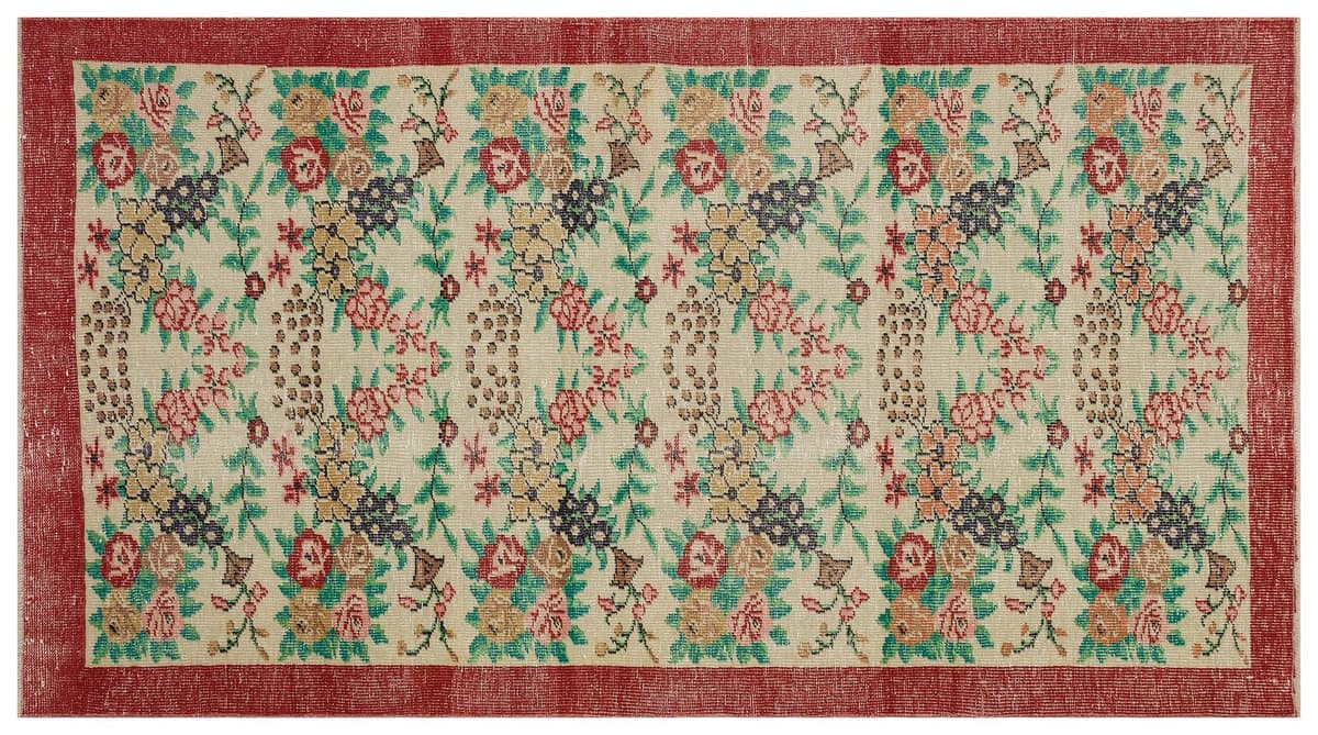 Vintage Distressed Hand-Woven Rug — detail view 3, handmade vintage rug