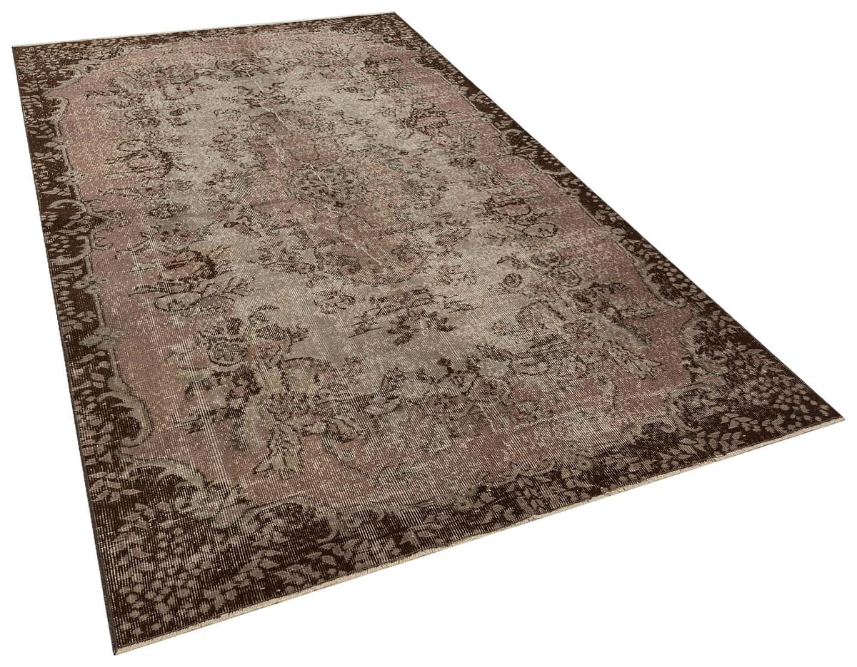 Vintage Handwoven Rug, Distressed, vintage rug, Handmade, hand-knotted silk, size 172 × 275 cm, from Bursa