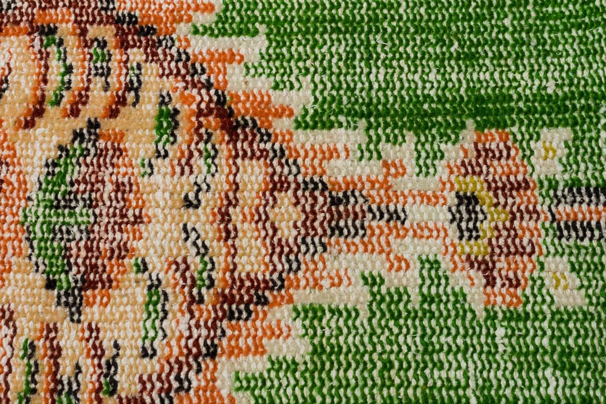 Handwoven Vintage Distressed Rug — detail view 5, handmade vintage rug