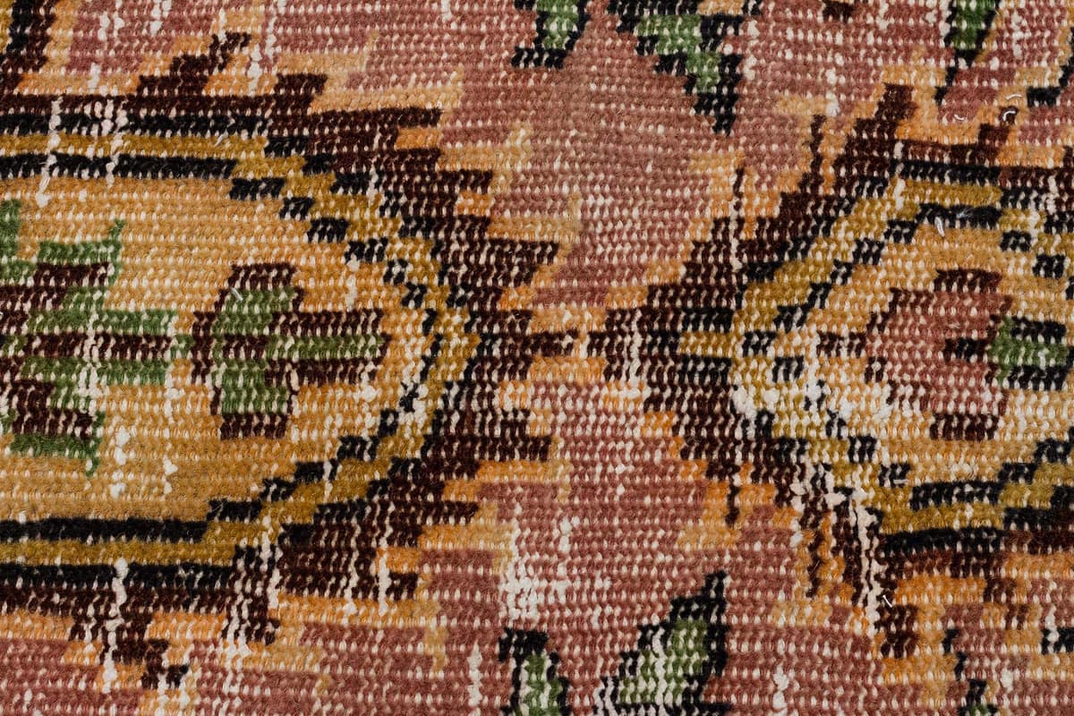 Vintage Distressed Hand-Woven Rug — detail view 5, handmade vintage rug