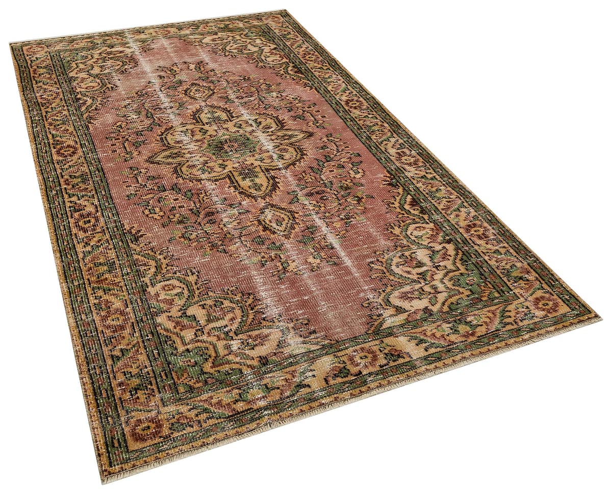 Vintage Distressed Hand-Woven Rug, vintage rug, Handmade, hand-knotted cotton, size 151 × 250 cm, from Kayseri