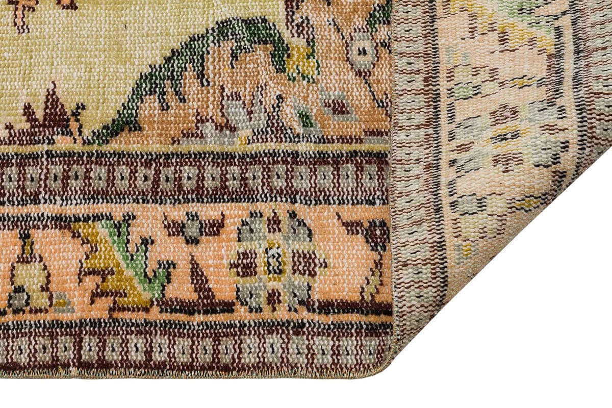 Distressed Vintage Handwoven Rug — detail view 4, handmade vintage rug