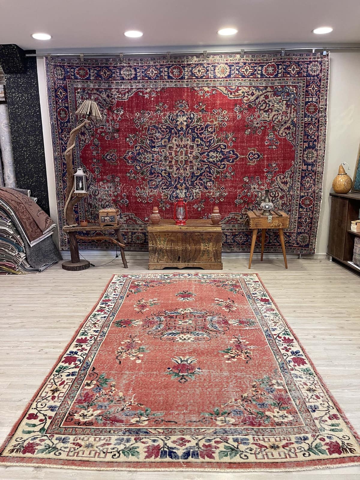 Handwoven Vintage Rug — detail view 4, handmade vintage rug