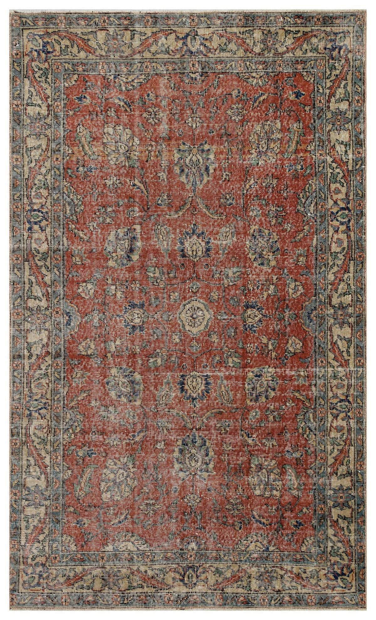 Distressed Vintage Rug — detail view 2, handmade vintage rug