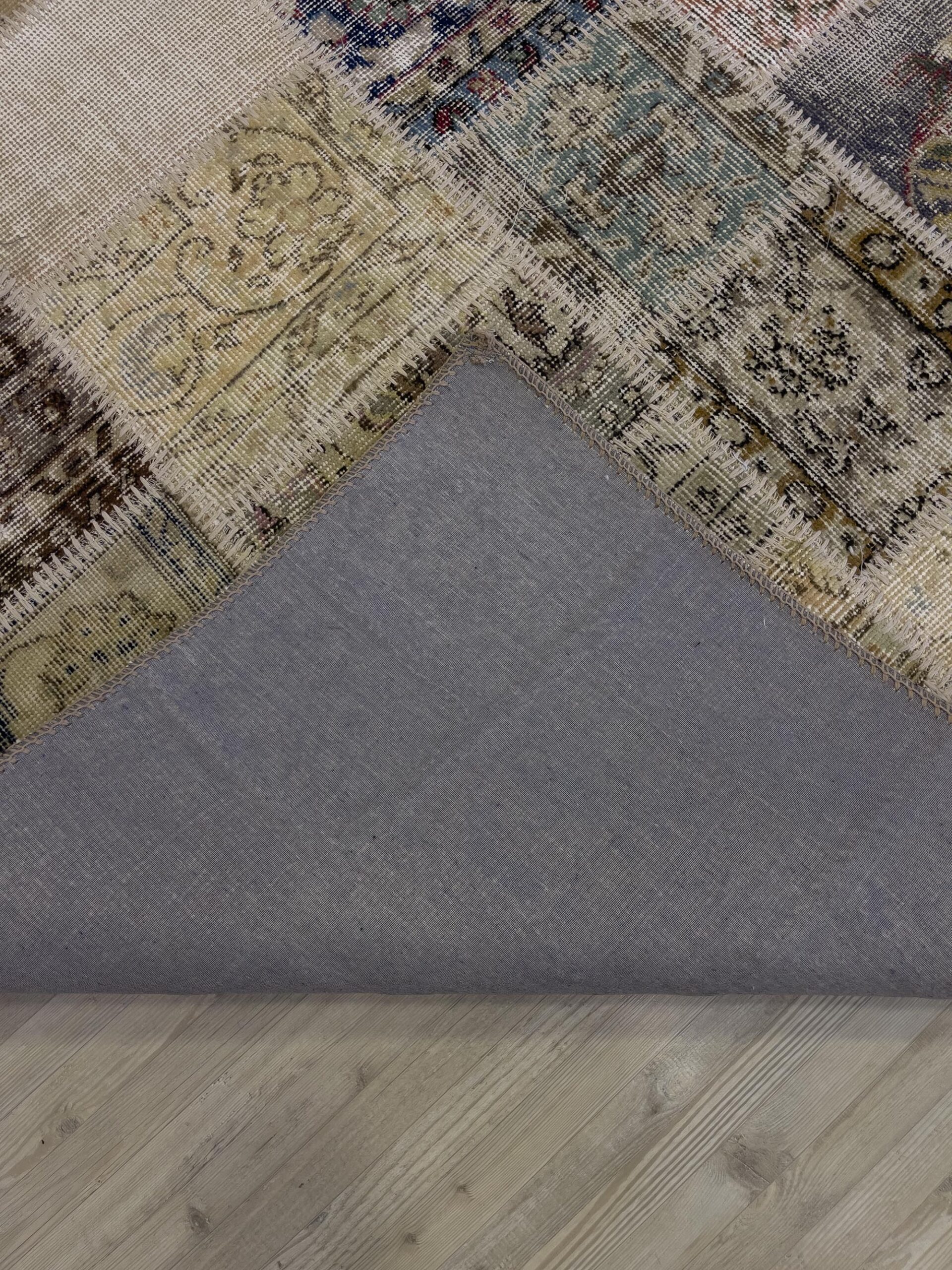 Handmade Patchwork Elegant Design Rug — detail view 5, handmade vintage rug