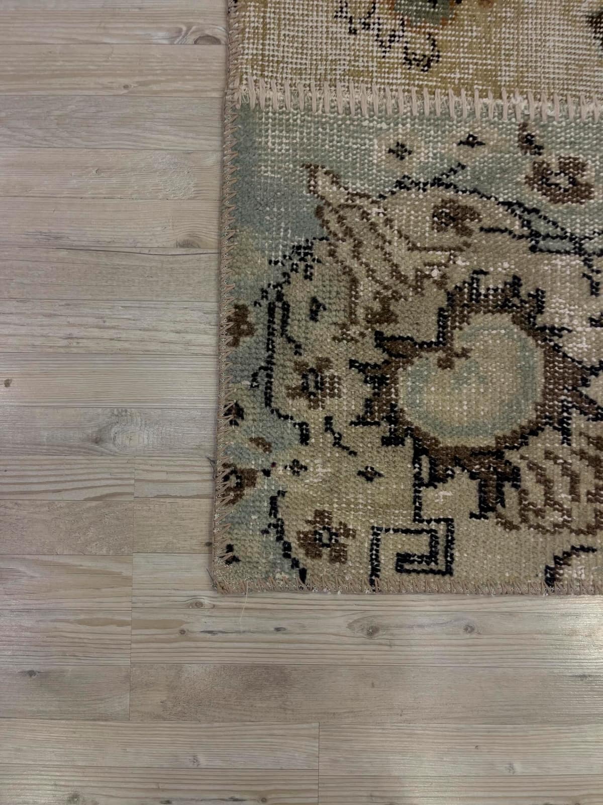 Unique Classic-Style Custom Patchwork Rug — detail view 5, handmade vintage rug