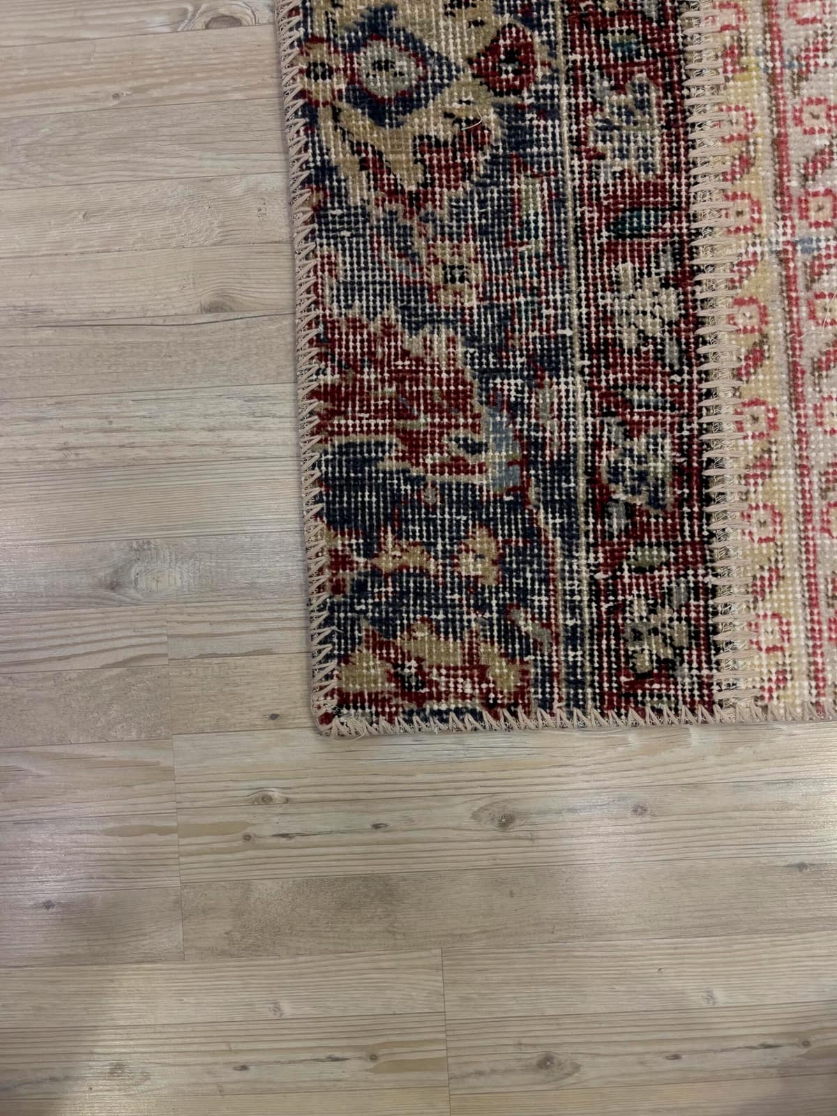 Modern, One-of-a-Kind Custom Patchwork Rug — detail view 4, handmade vintage rug