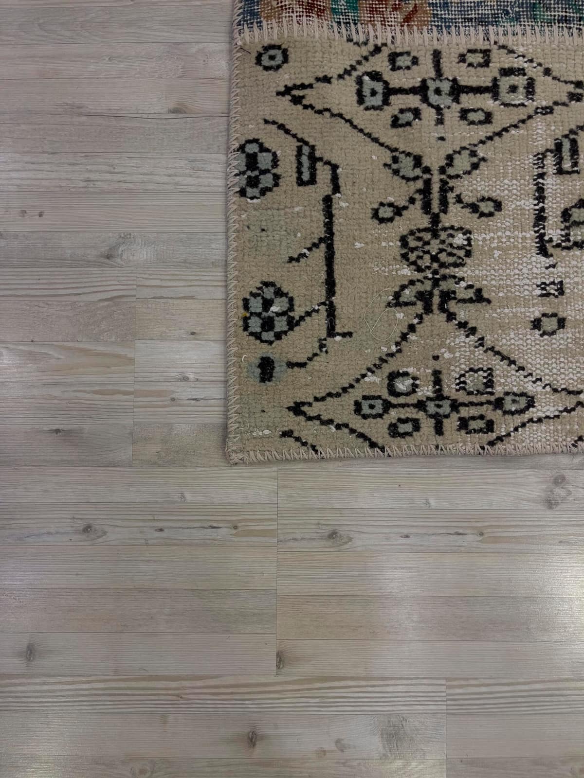Handmade Patchwork Elegant Design Rug — detail view 5, handmade vintage rug