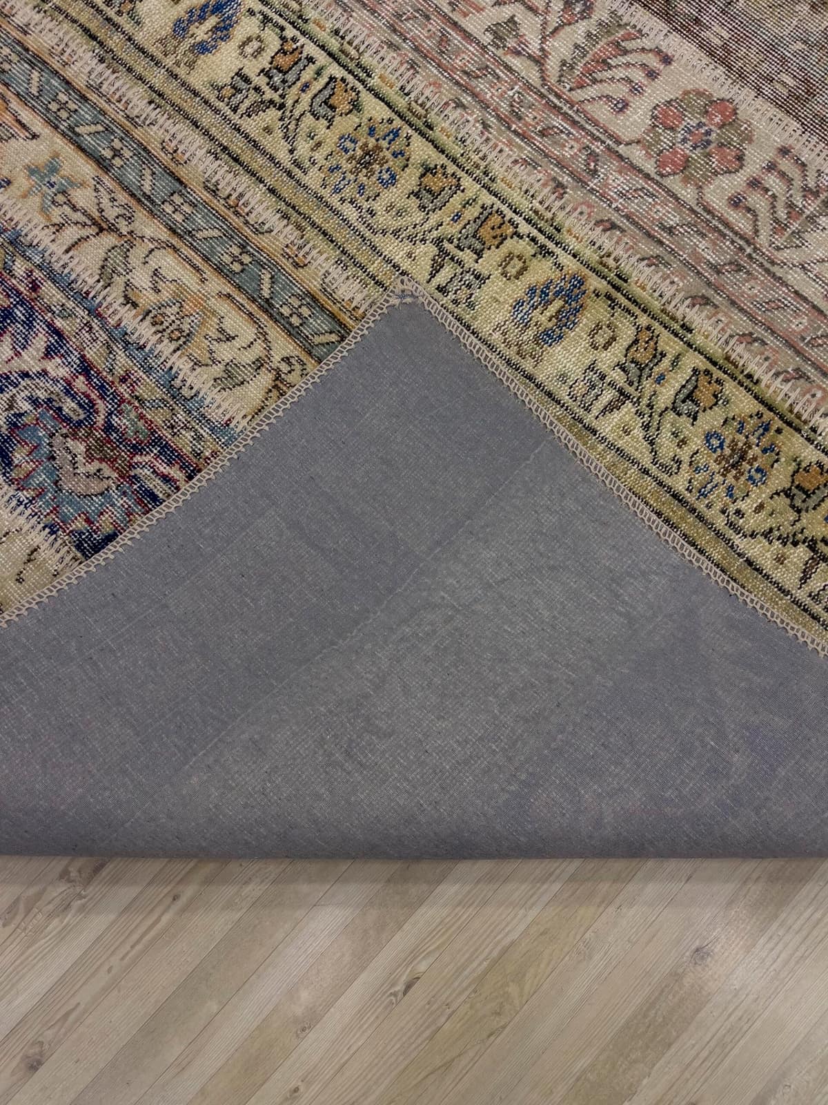 Modern, One-of-a-Kind Custom Patchwork Rug — detail view 5, handmade vintage rug