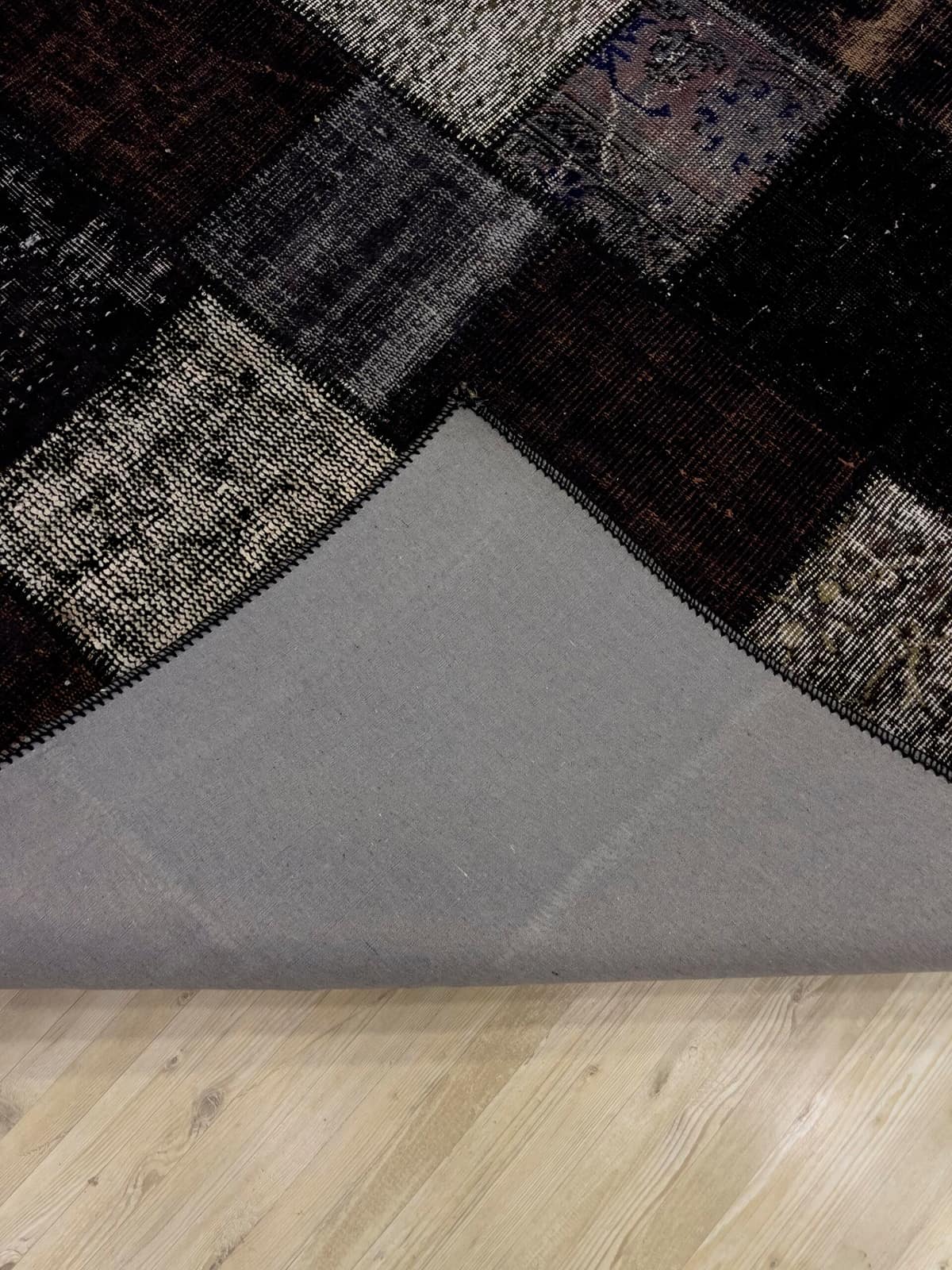 A Unique and Beautiful Custom Patchwork Rug — detail view 5, handmade vintage rug