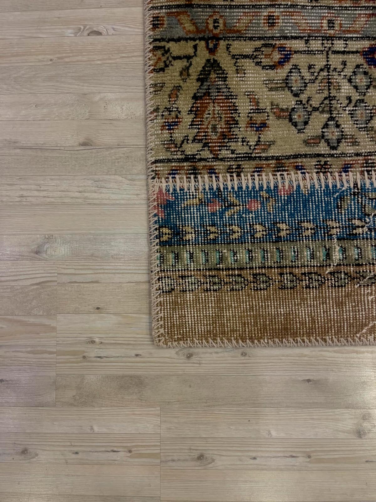 Modern, One-of-a-Kind Custom Patchwork Rug — detail view 5, handmade vintage rug