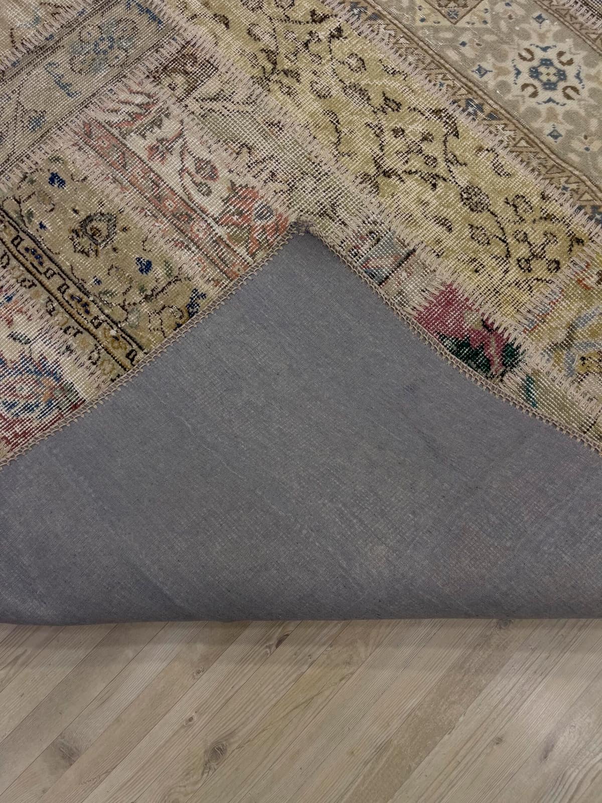 Handmade Patchwork Elegant Design Rug — detail view 3, handmade vintage rug