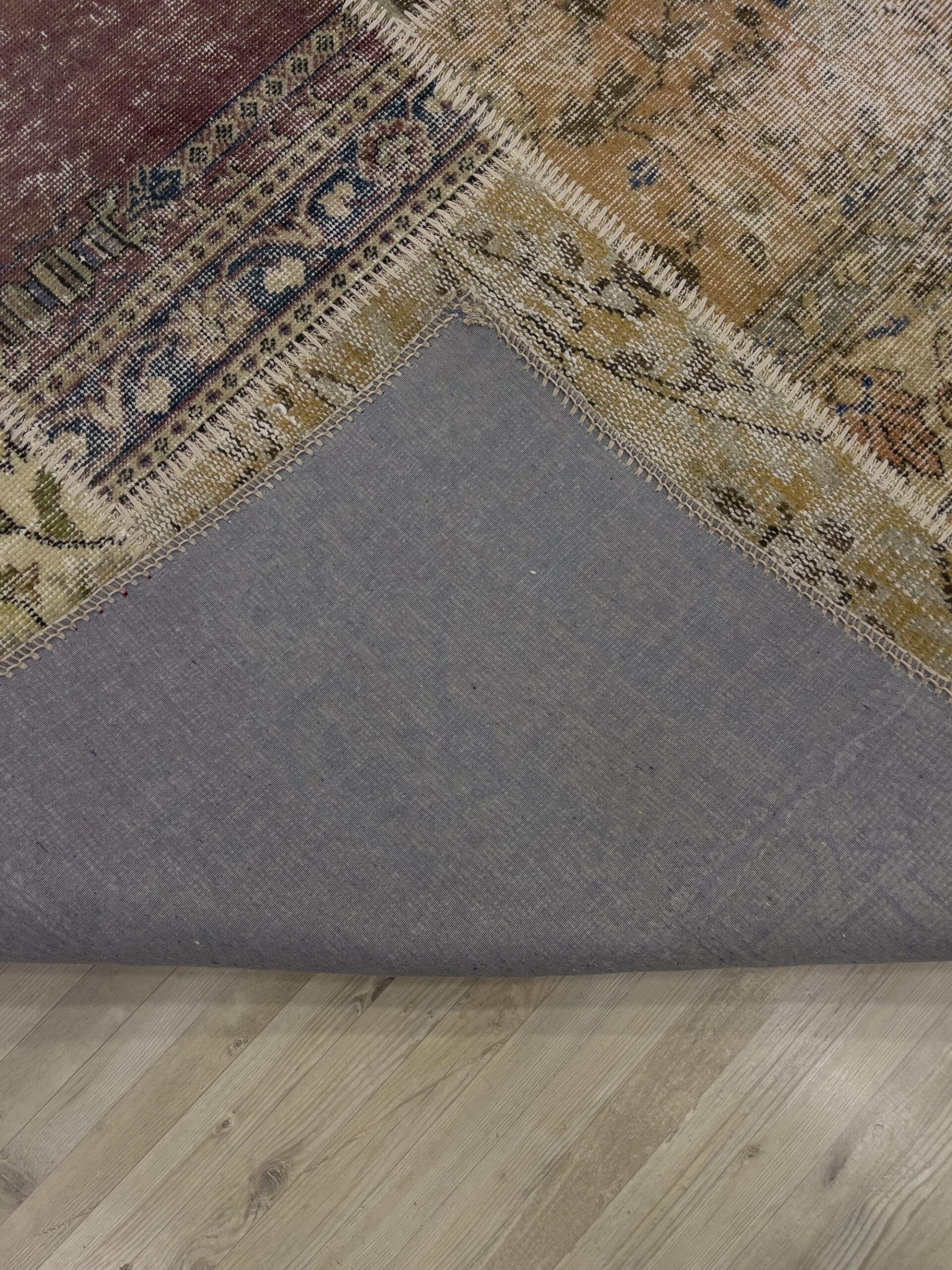 Unique Classic-Style Handmade Patchwork Rug — detail view 3, handmade vintage rug