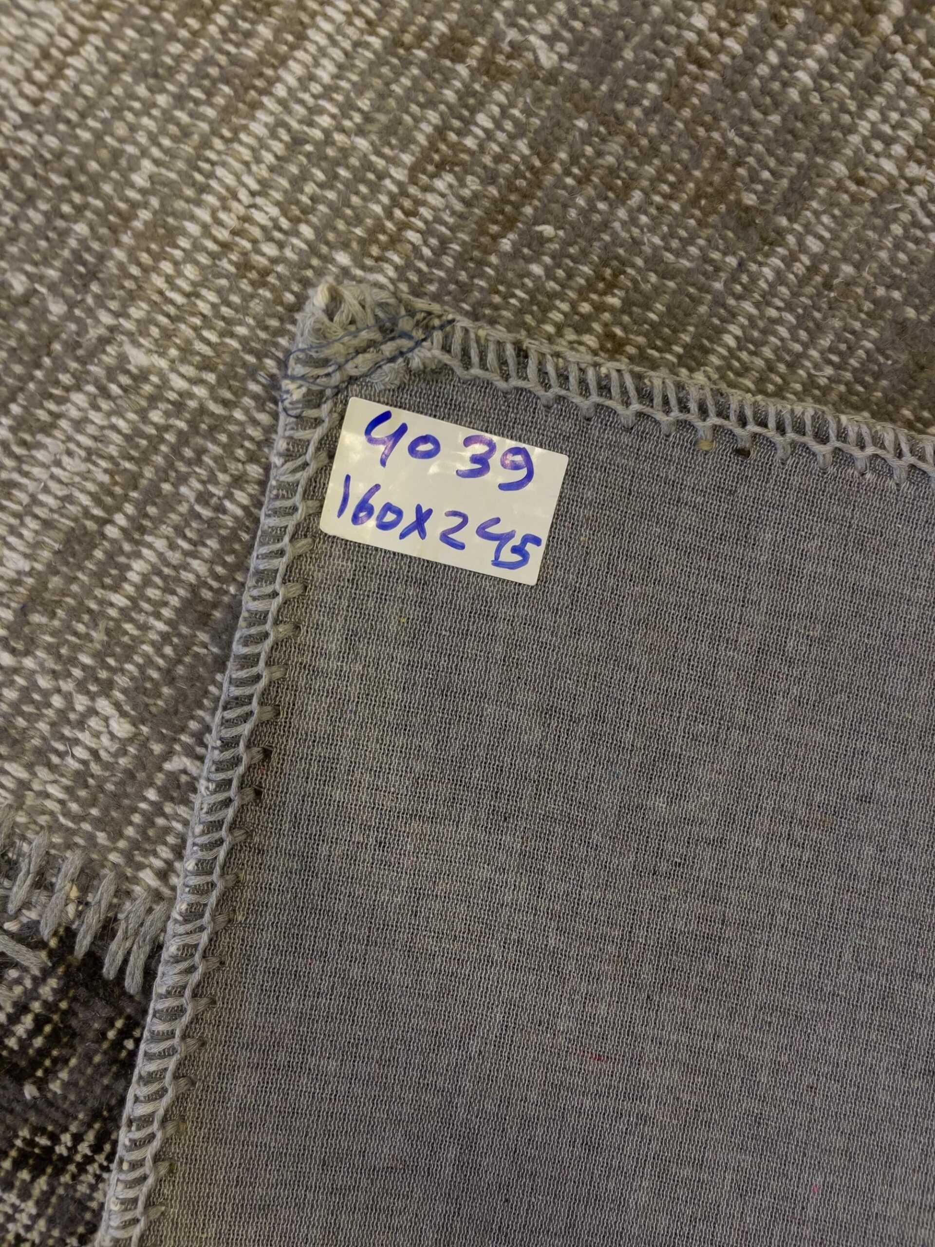 Unique Hand-Woven Patchwork Rug — detail view 2, handmade vintage rug