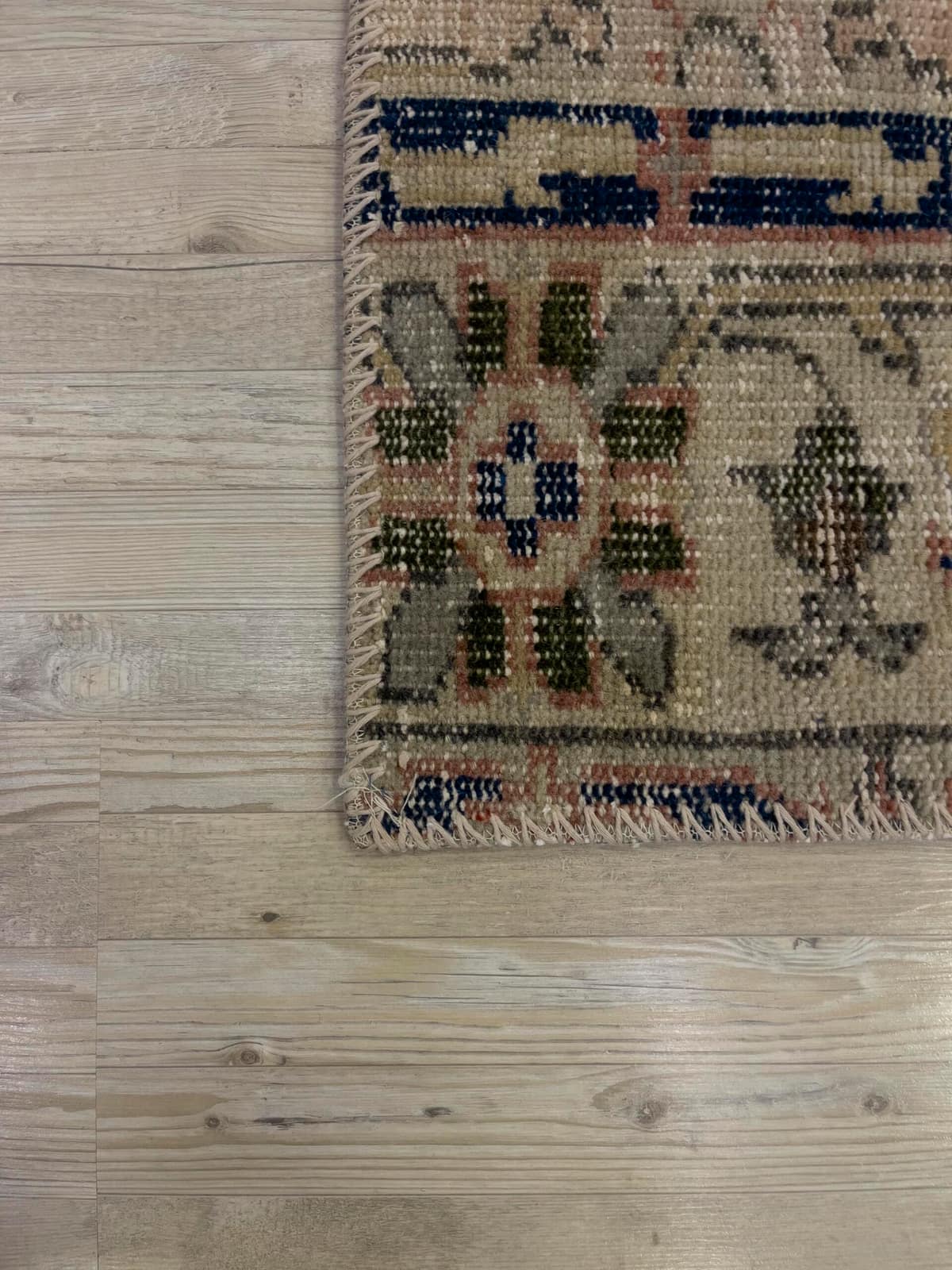 Handmade Patchwork Elegant Design Rug — detail view 2, handmade vintage rug