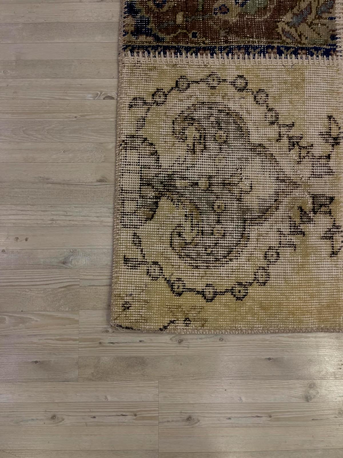 Unique Classic-Style Custom Patchwork Rug — detail view 3, handmade vintage rug