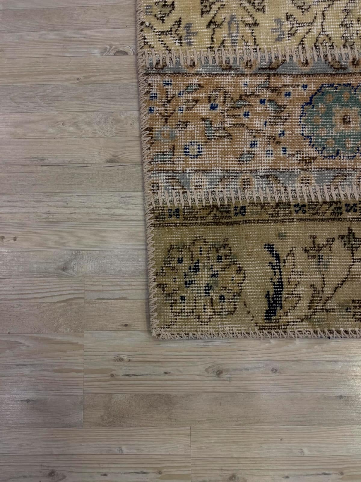 Unique Handwoven Patchwork Rug — detail view 4, handmade vintage rug