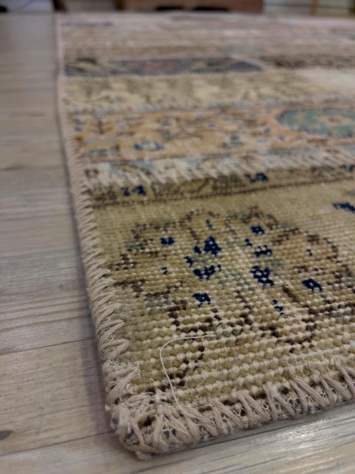 Unique Handwoven Patchwork Rug — detail view 5, handmade vintage rug