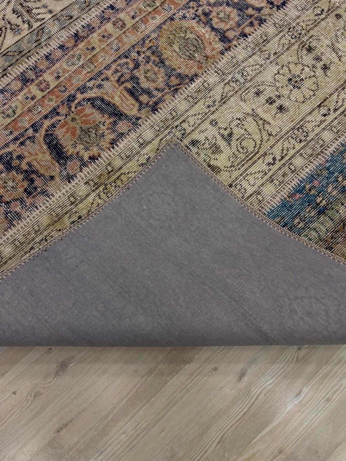 A Unique and Exquisite Patchwork Rug — detail view 2, handmade vintage rug