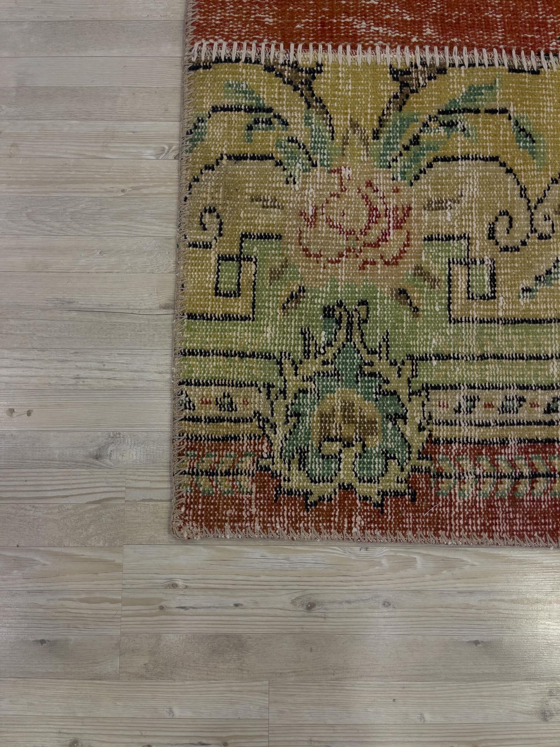 Handmade Patchwork Elegant Design Rug — detail view 3, handmade vintage rug
