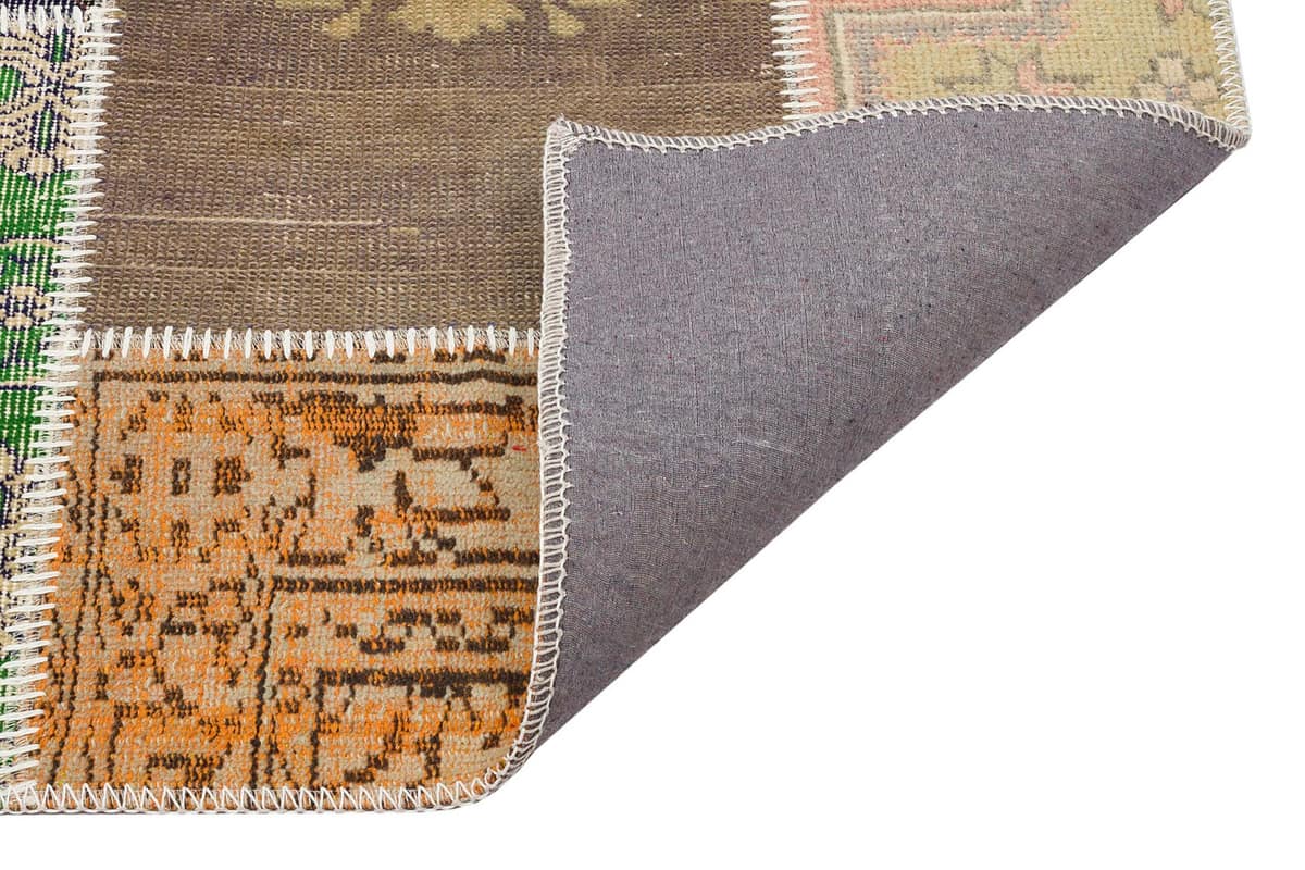 Handmade Patchwork Rug — detail view 3, handmade vintage rug